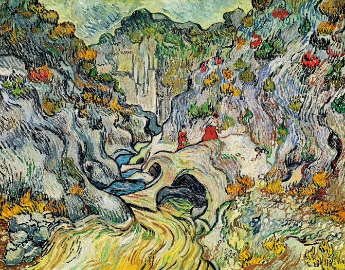  文森特·威廉·梵高  Vincent Willen Van Gogh ——一条路穿过峡谷